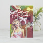 Teen Girl Feestdagenkaart (Staand voorkant)