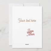 Teen Girl Feestdagenkaart (Achterkant)