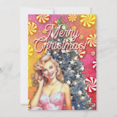 Teen Girl Feestdagenkaart (Voorkant)