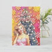 Teen Girl Feestdagenkaart (Staand voorkant)