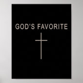 Teen Girl God's Favorite Christian Minimalist Todd Poster (Voorkant)