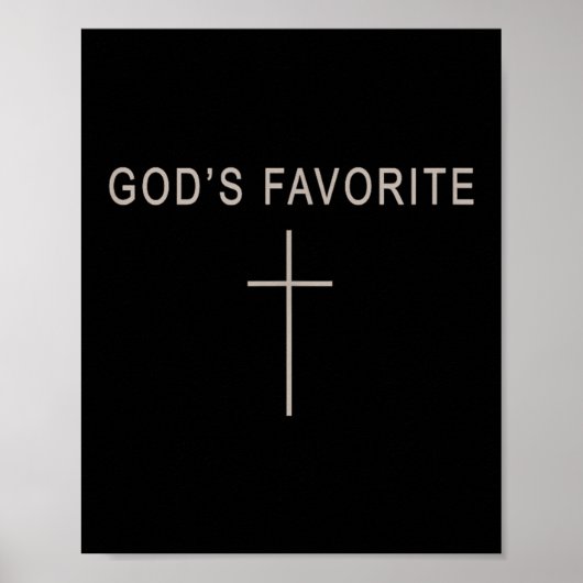 Teen Girl God's Favorite Christian Minimalist Todd Poster (Voorkant)