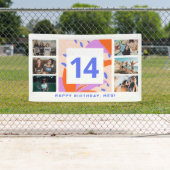 Teen Girl Photo Collage Happy Birthday Party Spandoek (Insitu)