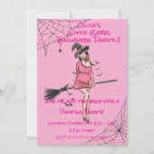 Teen Girl Witch Babes Halloween Party Kaart (Voorkant)