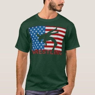 Teen Girl Wrestler Mam Dad American Wrestling USA T-shirt