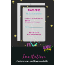 Teen Glow Feest RSVP Kaarten – Neon Nights