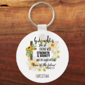 Teen Goddochter Gift - Persoonlijk Proverb Quote Sleutelhanger (Voorkant)