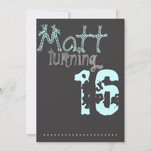 Teen Guy Gymnastics Birthday Invitation Kaart (Voorkant)