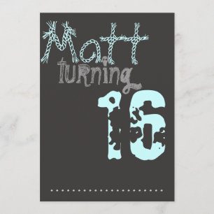Teen Guy Gymnastics Birthday Invitation Kaart