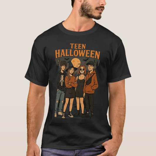 Teen Halloween Night Mannen T-shirt (Voorkant)
