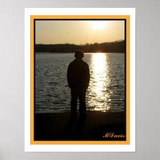 Teen in Sunset Fine Art-fotografie Poster
