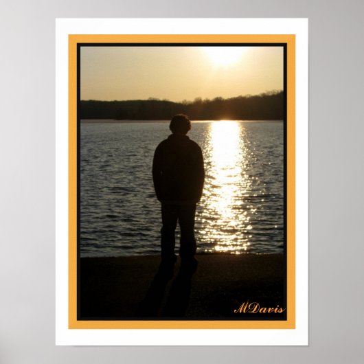 Teen in Sunset Fine Art-fotografie Poster (Voorkant)