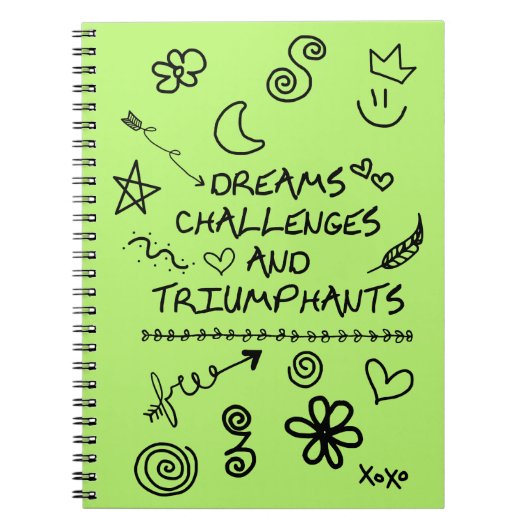 Teen Journal met doodles Notitieboek (Voorkant)