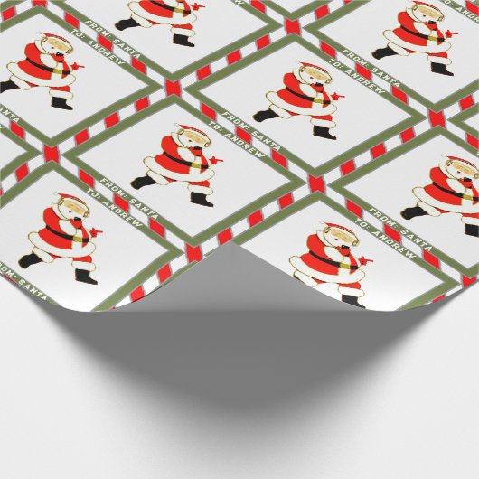 Teen kerstfeestdag cadeau cadeaupapier (Hoek)