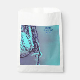 Teen Lichtblauw Net & Volleybal Sport Bedankzakje