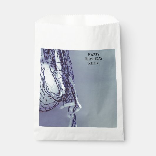 Teen Lichtgrijs Net & Volleybal Sport Bedankzakje (Voorkant)