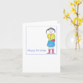 Teen meisje smart Verjaardag Kaart (Gele Bloem)