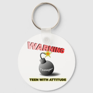 Teen met houding sleutelhanger