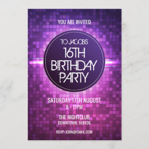 Teen Night Club Birthday Party Kaart