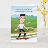 Teen of Tween Godson denkt aan You Skateboard Kaart (Gele Bloem)