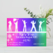 Teen-partijuitnodiging Kaart (Staand voorkant)