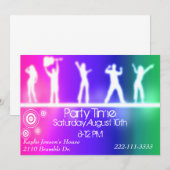 Teen-partijuitnodiging Kaart (Voorkant / Achterkant)