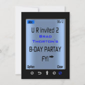 Teen Smart Phone Sms'en Uitnodiging van Birthday P (Voorkant)