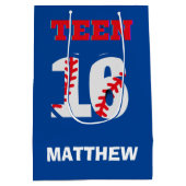 Teen-sport honkbal verjaardagskaarttas medium cadeauzakje (Achterkant)