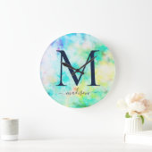 Teen Stropdas-Dye Monogram Naam Grote Klok (Huis)