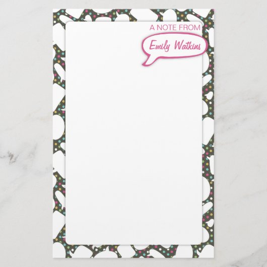 Teen Talk Bubble Stationery Set Briefpapier (Voorkant)