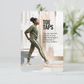 Teen Taps Fitness Kaart met Blue Backing (Staand voorkant)