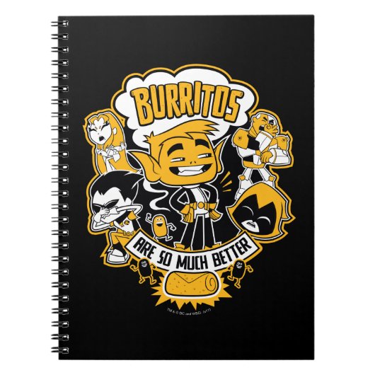 Teen Titans Go! | Beast Boy "Burrito's zijn beter" Notitieboek (Voorkant)