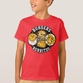 Teen Titans Go! | Burgers Versus Burritos T-shirt (Voorkant)