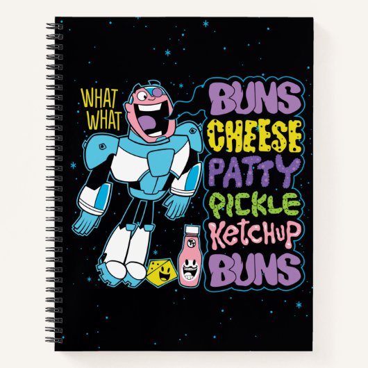 Teen Titans Go! | Cyborg Burger Rap Notitieboek (Voorkant)