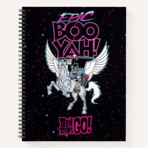 Teen Titans Go!   Krijger Cyborg rijdt op Pegasus Notitieboek