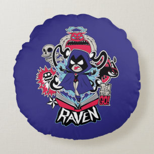 Teen Titans Go! Raven Demonic Powers Graphic Rond Kussen