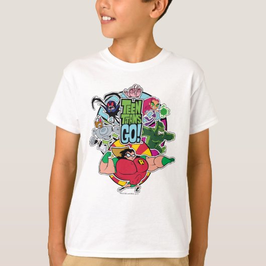 Teen Titans Go! | Team Group Graphic T-shirt (Voorkant)