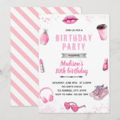 Teen tween Girl Verjaardag Uitnodiging (Voorkant / Achterkant)