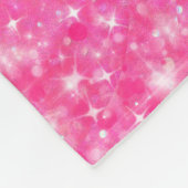 Teen Tween Girls Sparkly Pink Ombre Fleece Deken (Hoek)