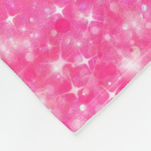 Teen Tween Girls Sparkly Pink Ombre Fleece Deken (Hoek)