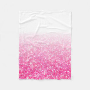Teen Tween Girls Sparkly Pink Ombre Fleece Deken