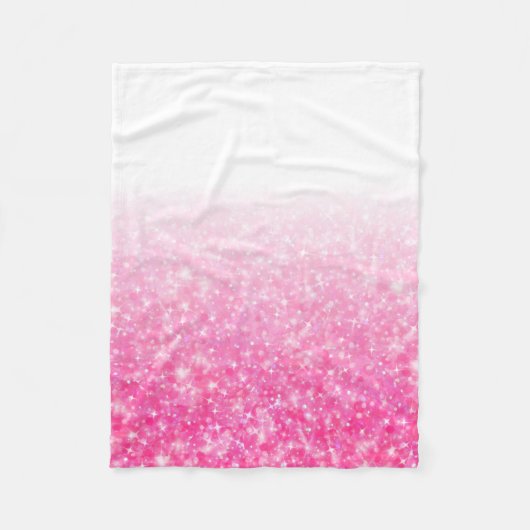 Teen Tween Girls Sparkly Pink Ombre Fleece Deken (Voorkant)