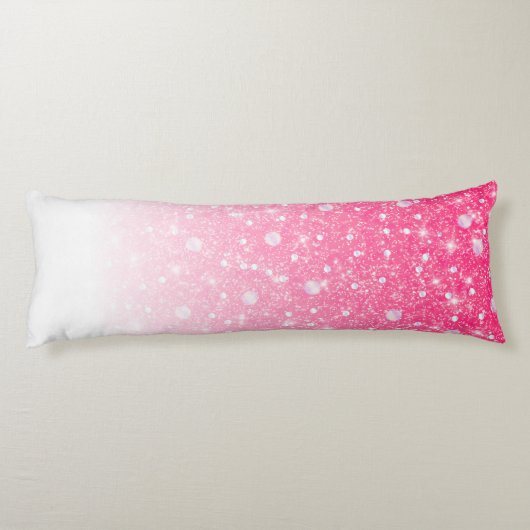 Teen Tween Girls Sparkly Pink Ombre Lichaamskussen (Achterkant)