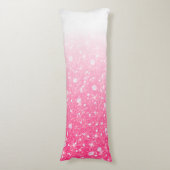 Teen Tween Girls Sparkly Pink Ombre Lichaamskussen (Voorkant Verticaal)
