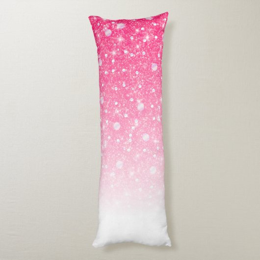 Teen Tween Girls Sparkly Pink Ombre Lichaamskussen (Achterkant (Verticaal))