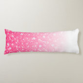 Teen Tween Girls Sparkly Pink Ombre Lichaamskussen (Voorkant)