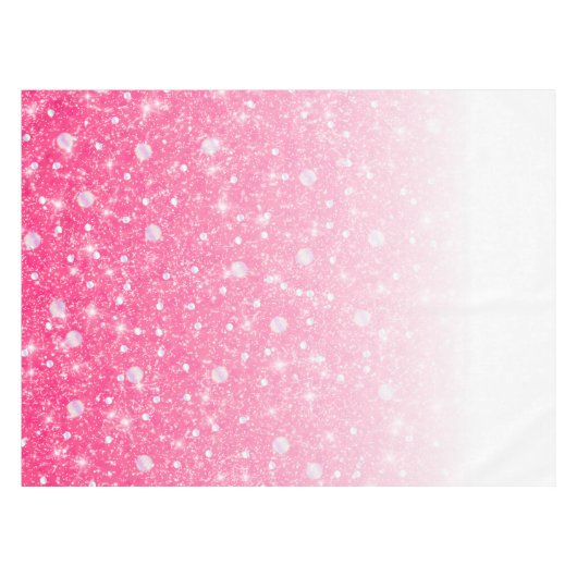 Teen Tween Girls Sparkly Pink Ombre Tafelkleed (Voorkant (Horizontaal))