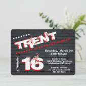 Teen/Tween Graffiti Brick Wall Birthday Boy Party Kaart (Staand voorkant)