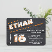 Teen/Tween Graffiti Brick Wall Birthday Boy Party Kaart (Staand voorkant)