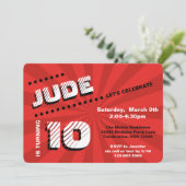 Teen/Tween Graffiti Wall Birthday Boy Party Kaart (Staand voorkant)